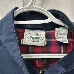 Men’s Izod Lacoste Blue Jacket with Plaid Lining
